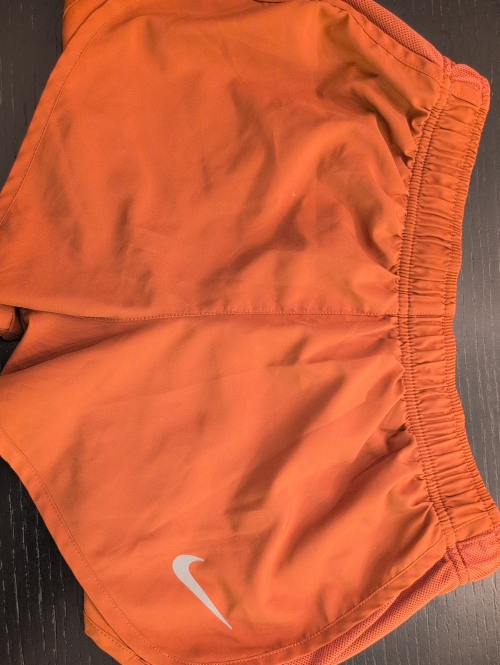 Nike Burnt Orange Mesh-Trim Running Shorts